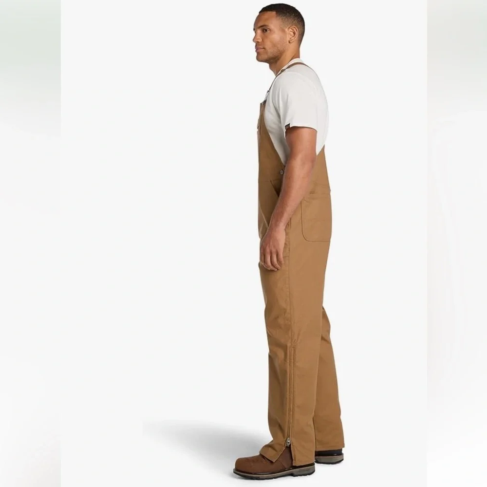 NWT Timberland PRO Overalls XLS brown mens Gritman Flex Canvas Bib XL-Short